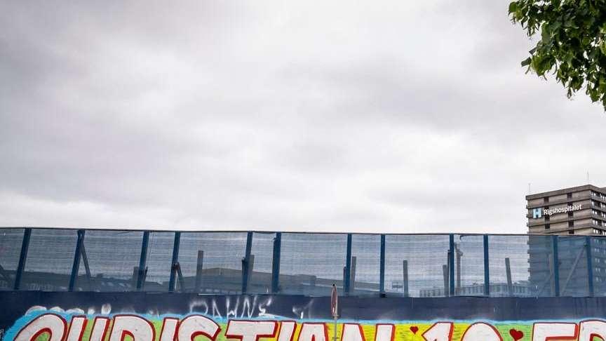 Nuovo omaggio per Eriksen: spunta un murales davanti al Rigshospitalet