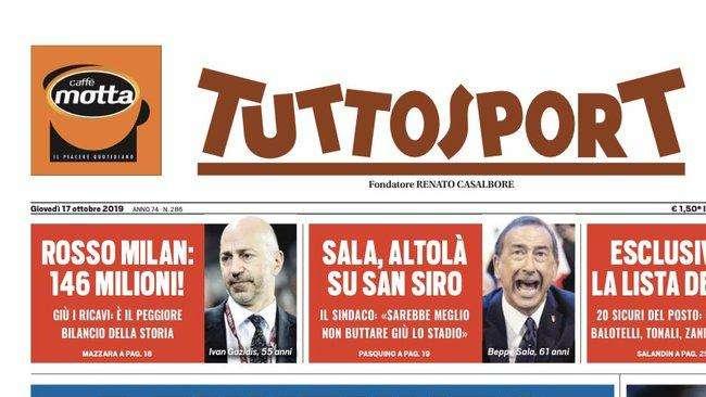 Prima TS - Sala, altolà su San Siro: "Sarebbe meglio non buttare giù lo stadio"
