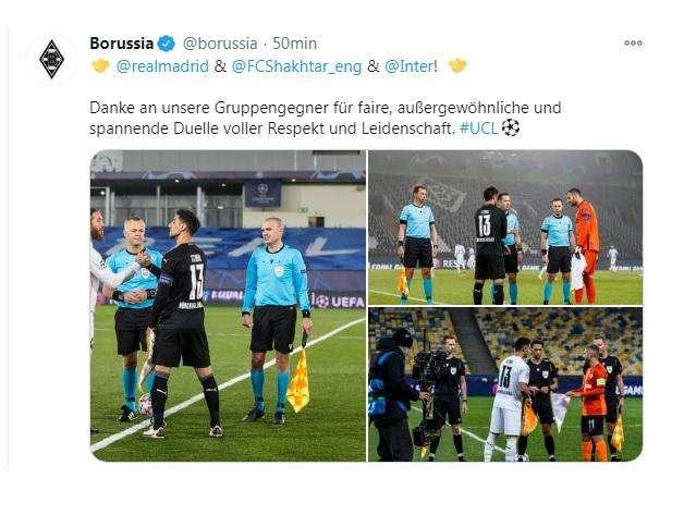 Champions, il messaggio dal Borussia MG: "Grazie per i duelli leali e avvincenti"
