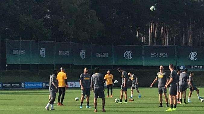 VIDEO - La rifinitura alla vigilia di Inter-Slavia Praga