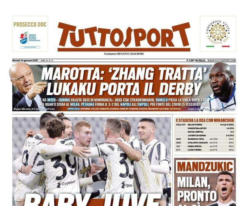 Prima Ts - Marotta: "Zhang tratta". Lukaku porta il derby