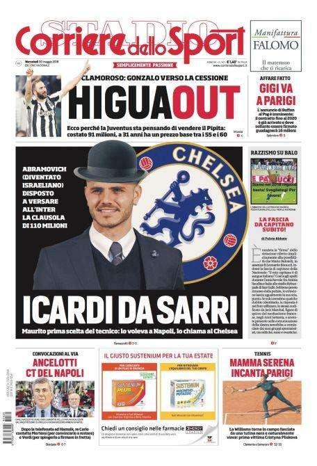 Prima CdS - Icardi da Sarri:  Chelsea disposto a pagare la clausola