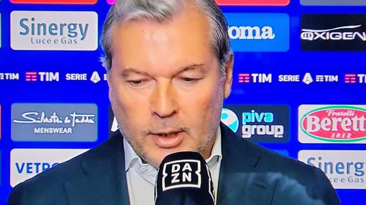 Verona, Sogliano a DAZN: "Obiettivo raggiunto, penso sia giusto vivere questa partita con felicità"