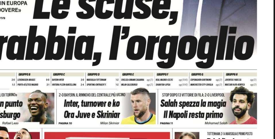 Prima TS - Inter, turnover e ko. Ora Juve e Skriniar