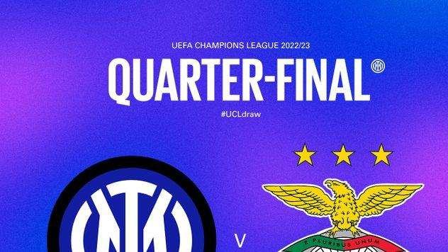 Champions League, si torna in Portogallo: ai quarti sarà Benfica-Inter. Poi o Milan o Napoli in semifinale