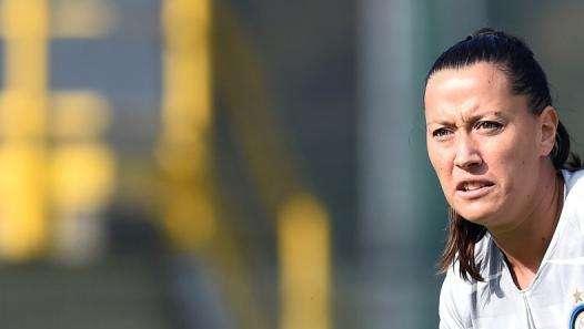 Chiara Marchitelli sugli spalti del Brianteo per la sfida tra Milan e Juve