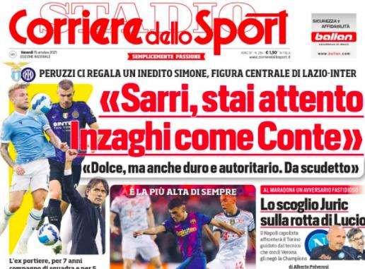 Prima CdS - Peruzzi: "Sarri, stai attento. Inzaghi come Conte"