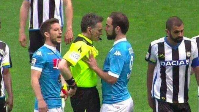 Inter-Napoli senza Higuain: minimo 3 i turni di stop