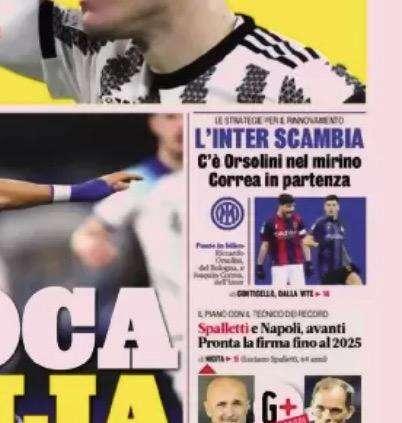 Prima GdS - L'Inter scambia: c'è Orsolini nel mirino, Correa in partenza