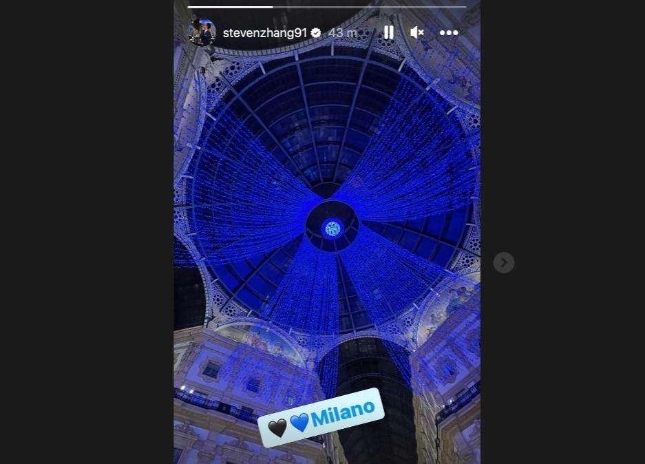Milano si tinge di nerazzurro, Zhang apprezza e condivide con tanto di cuori 