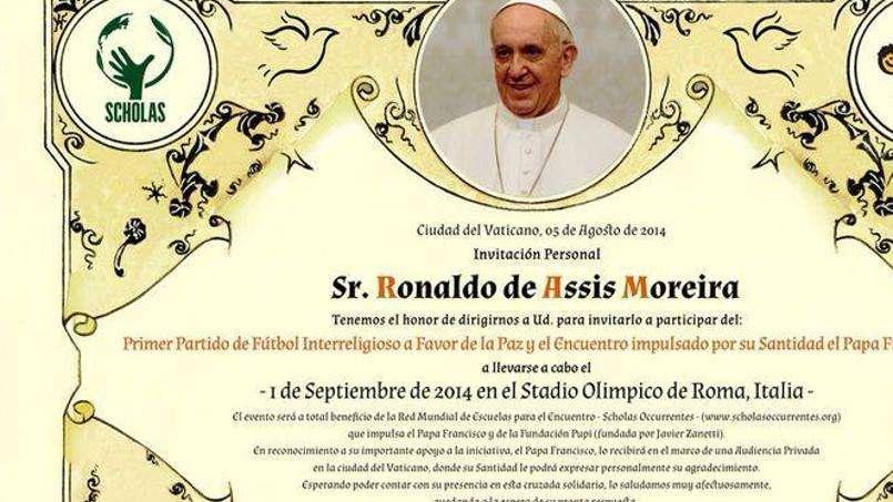 Amichevole Fondazione Pupi, il Papa convoca Dinho