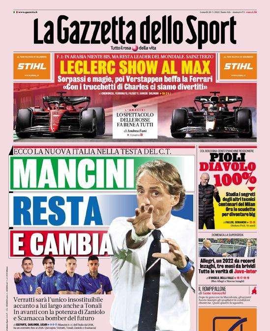 Prima pagina GdS - Inzaghi, tre mesi da brividi: tutte le verità di Juve-Inter