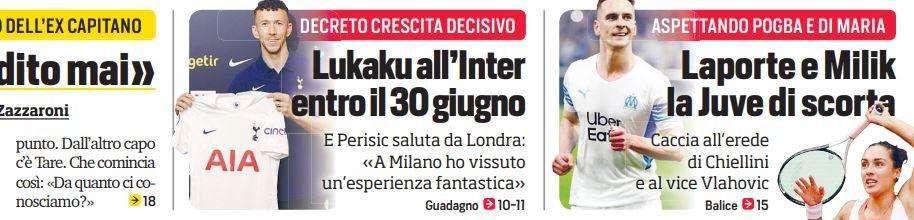 Prima CdS - Lukaku all'Inter entro il 30 giugno: Decreto Crescita decisivo