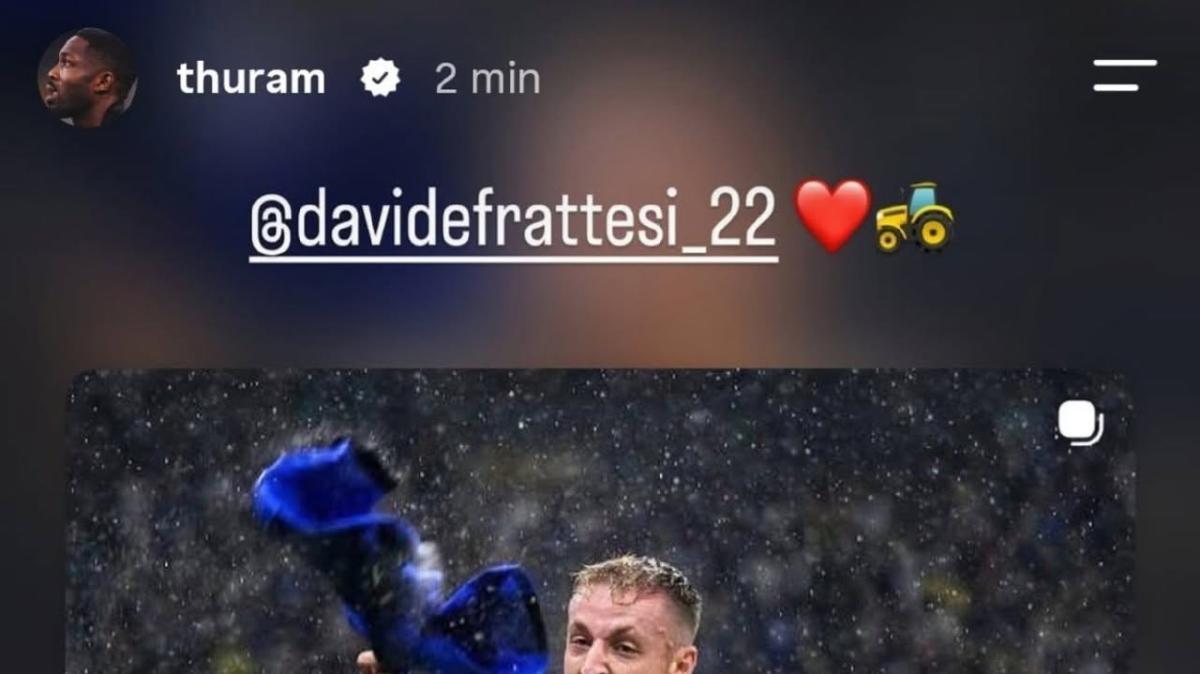 Frattesi alla Lazio, il saluto social di Thuram al centrocampista azzurro