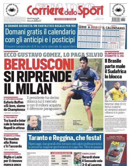 Prima pagina CdS - Sale la tensione Icardi-Inter