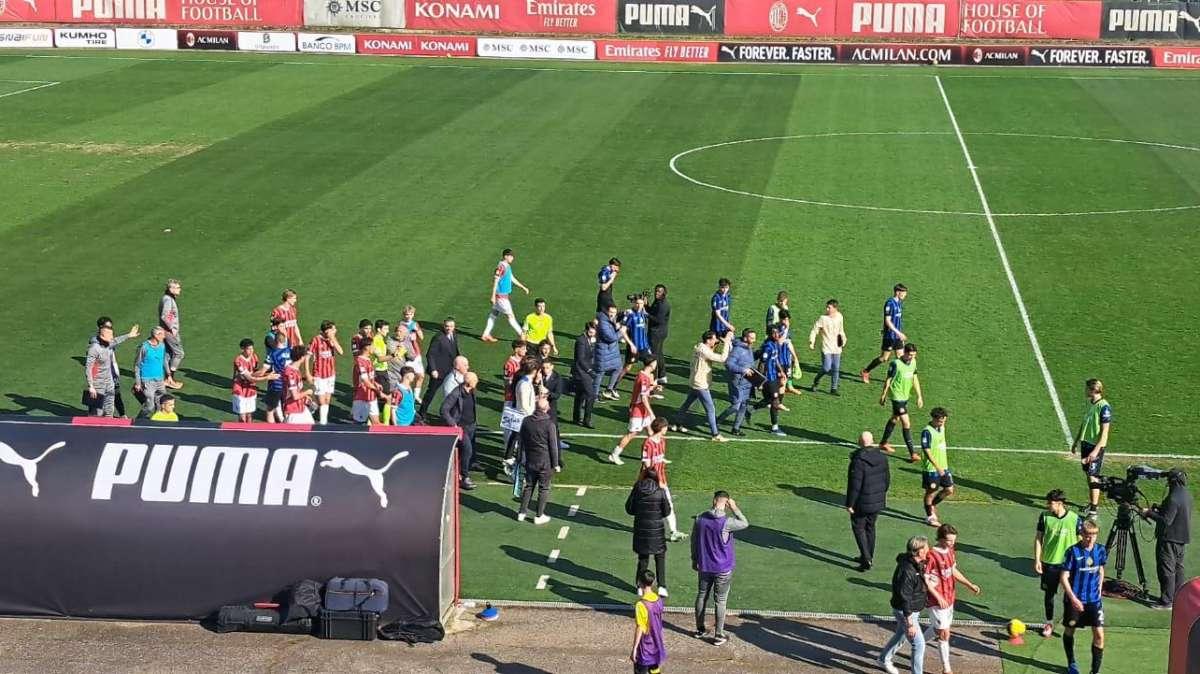 Berenbruch apre, risponde Perrucci: finisce 1-1 il derby Under 20 tra Inter e Milan. Con annesso parapiglia finale