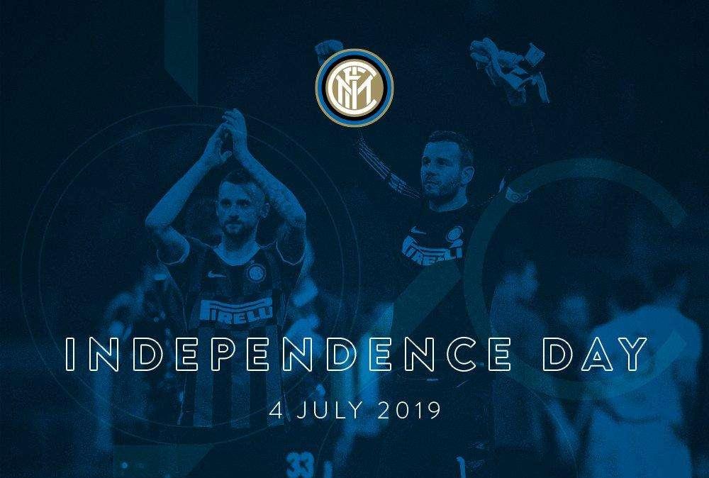 Gli auguri dell'Inter agli statunitensi per l'Indipendence Day