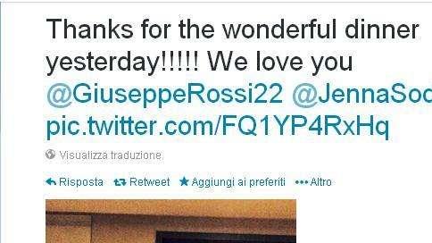 ROSSI, Cena a New York con fidanzata e procuratori