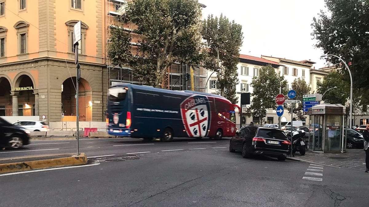 FOTO FV, Il Cagliari è già arrivato a Firenze
