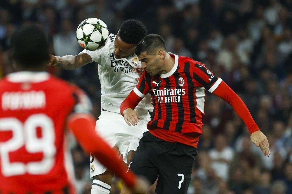 MILAN, Trauma cranico Morata dopo scontro in allenamento