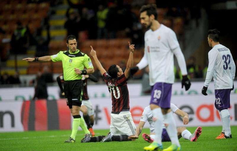 MIL-FIO 1-0, Viola in difficoltà. Spinge il Milan