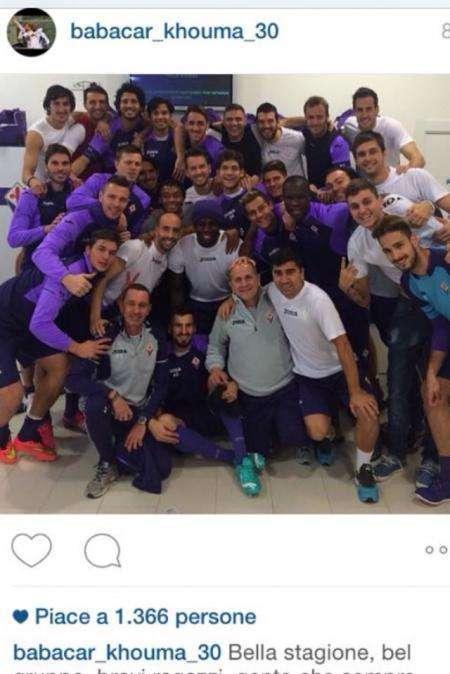 FOTO, Baba: "Forza viola. Ci vediamo a luglio"