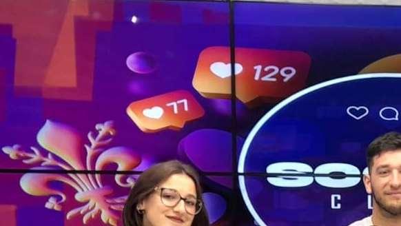 FRANCHI, Omaggio a Fabbri con maglia e striscione