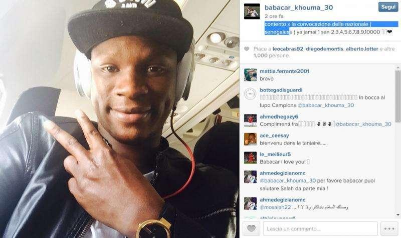 BABACAR, Felice per la convocazione con il Senegal