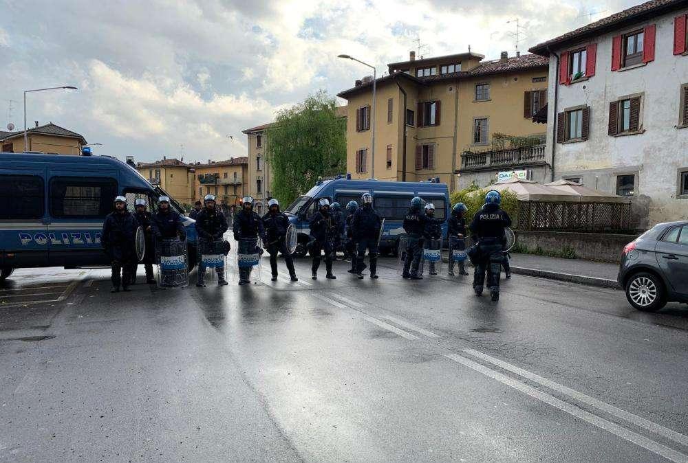FOTO FV, A Bergamo la zona stadio è stata blindata