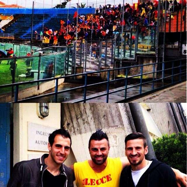 FOTO, Tomovic e Rosati a Pisa per tifare Lecce