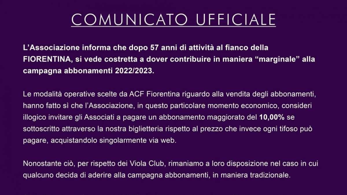 ACCVC, Abbonamenti: "Da ora saremo marginali"