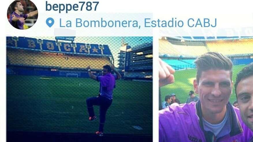 FOTO, Pepito con Mario Gomez alla Bombonera