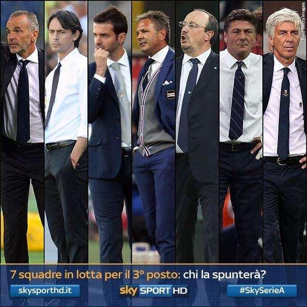SKY, Lotta Champions a 7. E i viola sono out...