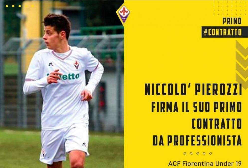 GEMELLI PIEROZZI, Primo contratto da pro con i viola