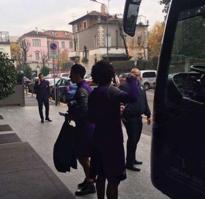 FOTO FV, La Fiorentina è arrivata a Milano