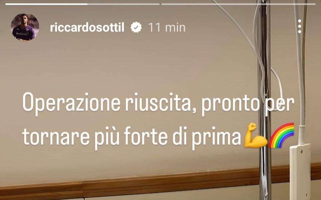 FOTO, Sottil si è operato: "Tornerò più forte"
