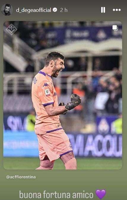 Il saluto di De Gea a Terracciano: "Buona fortuna amico"