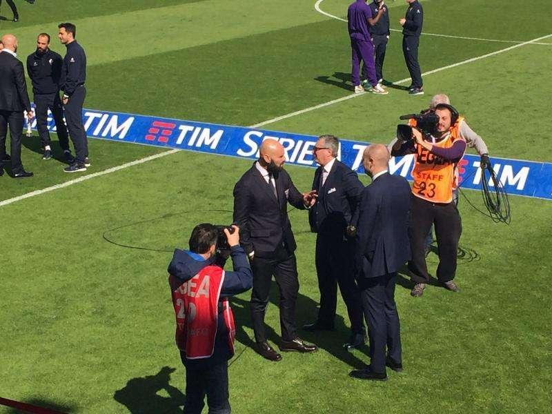 FOTO FV, Pradè e Rogg a colloquio con Stellone