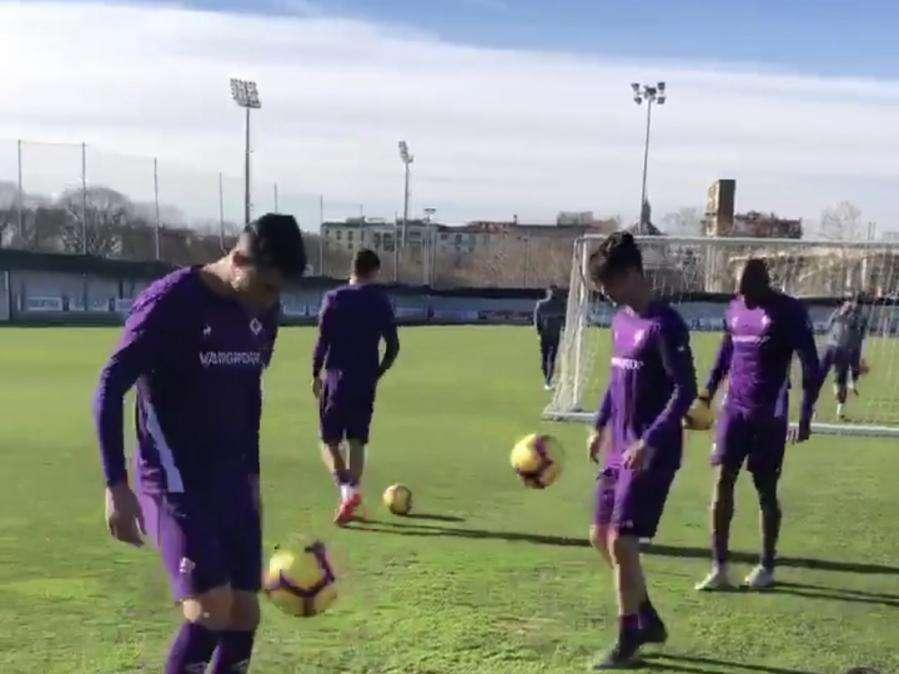VIDEO, I viola sono già in campo in vista della Spal