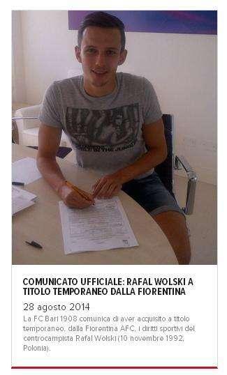 UFFICIALE, Rafal Wolski ceduto in prestito al Bari