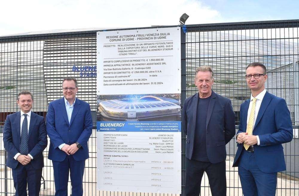 UDINE, Ecco il primo stadio in Italia con copertura fotovoltaica