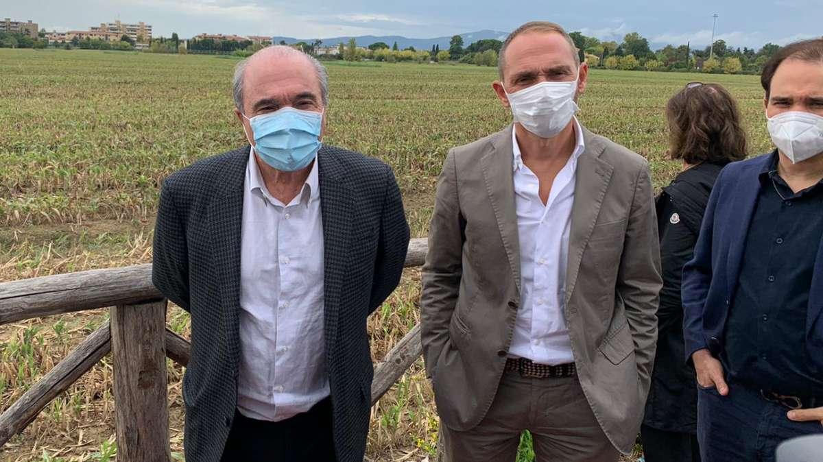 FOTO FV, Commisso visita terreni opzionati a Campi