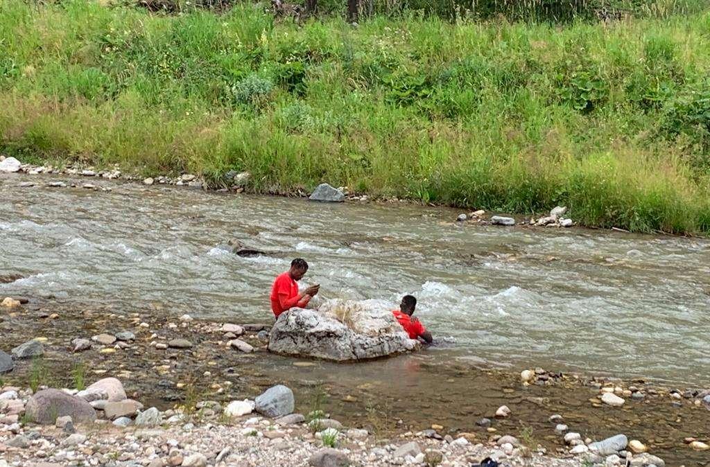 FOTO FV, Crioterapia per Kouame e Duncan al fiume