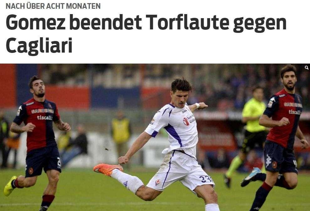 GOMEZ, Anche la Bild celebra il ritorno al gol