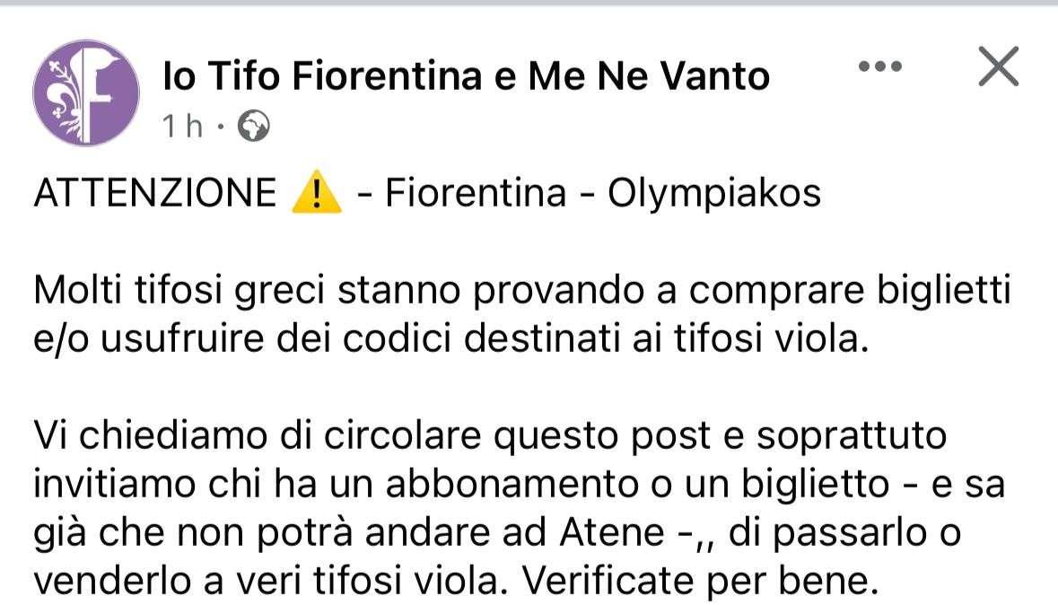 SOCIAL, L'avvertimento sulla possibile "truffa" per Atene
