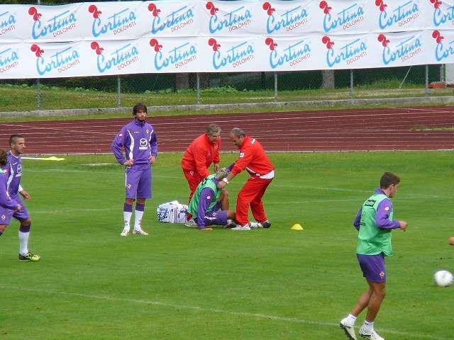 CORTINA, Finisce l'allenamento. Botta per Behrami