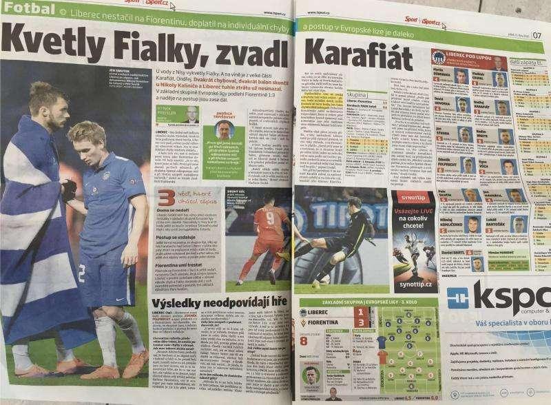 DA LIBEREC, La Viola fiorisce, mentre Karafiat...