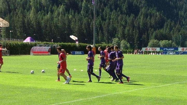 FOTO FV, Aquilani e Ilicic scendono in campo 