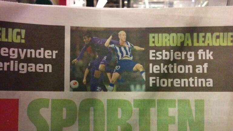 FOTO FV, I giornali di Esbjerg: ''Che lezione!''