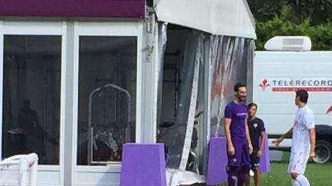 FOTO FV, Nené e Astori si salutano prima del match